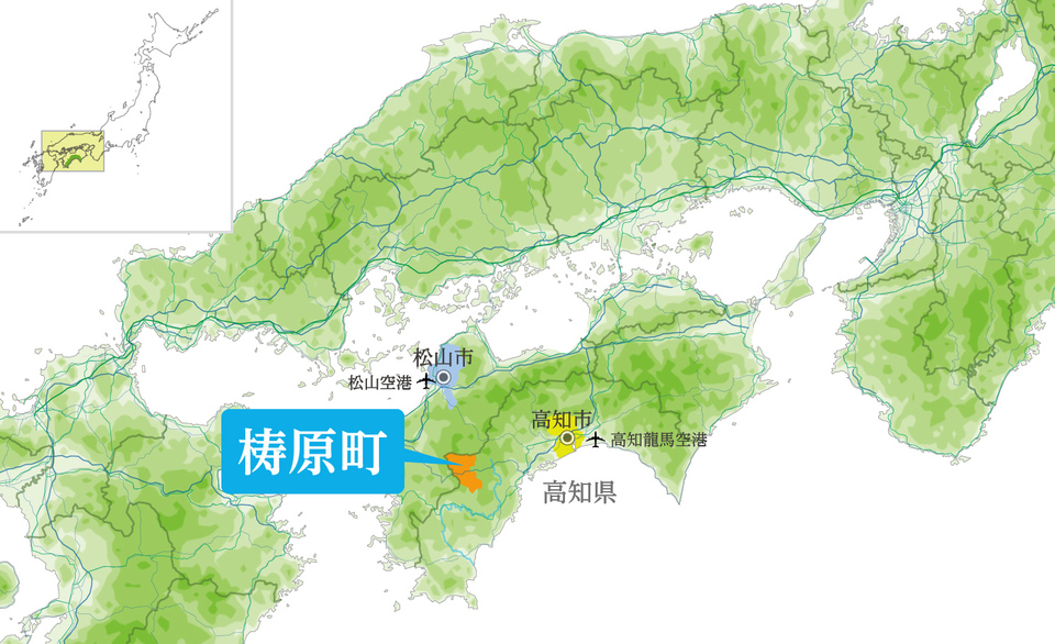 梼原町地図